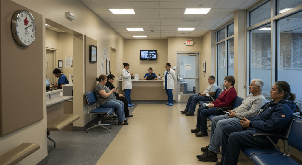 Interior of Canadian clinic showing long wait times for medical tourism canada patients