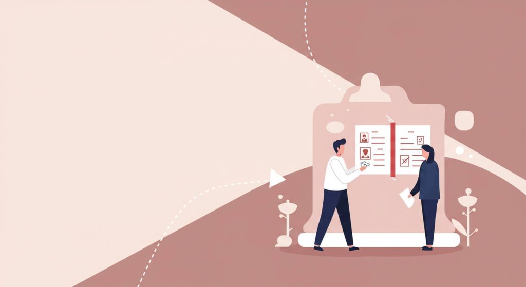 Blog thumbnail illustration symbolizing medical tourism in Tijuana with border crossing and healthcare theme.